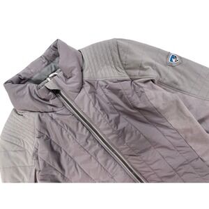 KUHL Women's Violet Hybrid Quilted Full Zip Jacket Mock Neck Projekt Small S